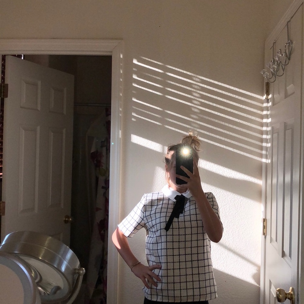 Square pattern design blouse ⭐️